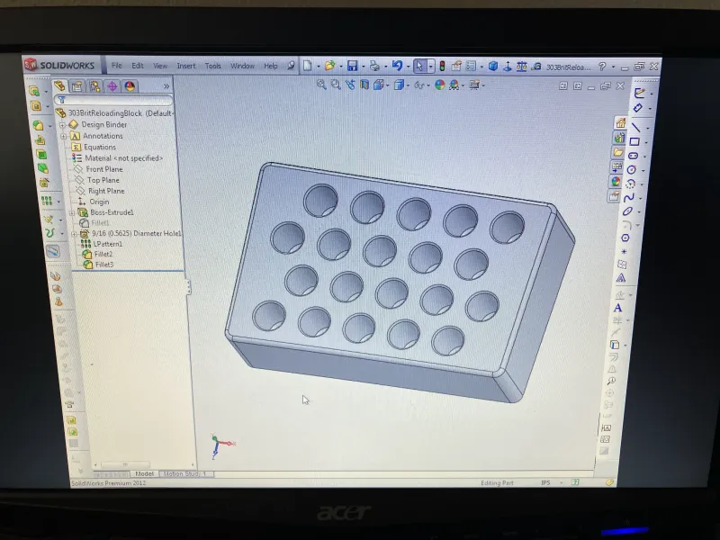 Bloque de recarga para proyectiles .303 Brit