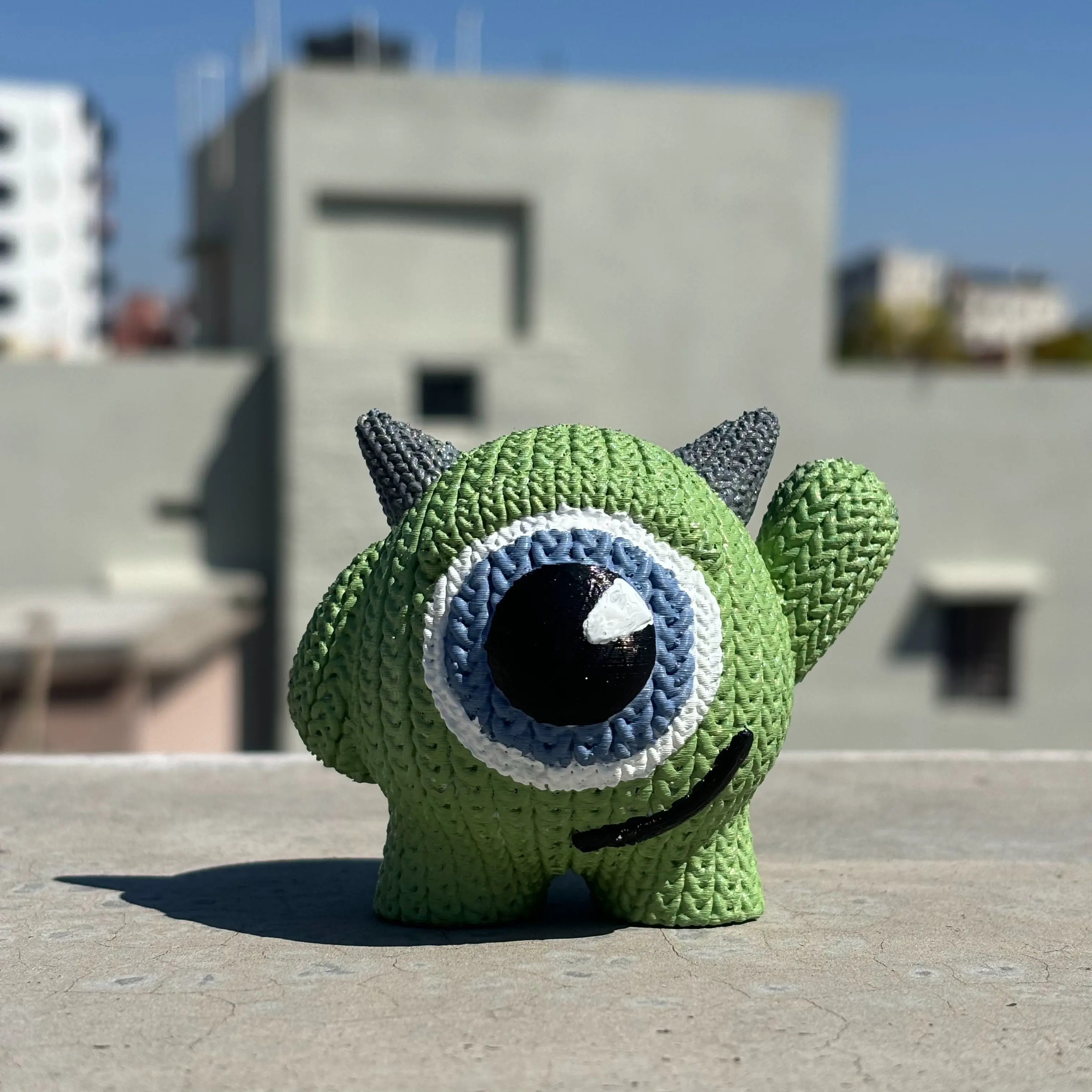 Knitted Mike Wazowski (Monsters Inc.)