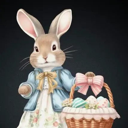 bunny with a basket