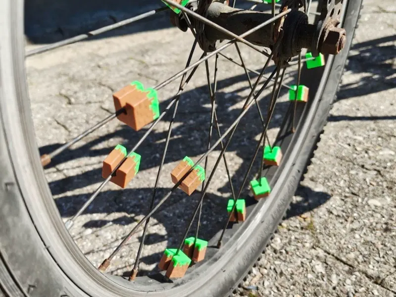Contas de Raio de Bicicleta de Bloco de Terra do Minecraft