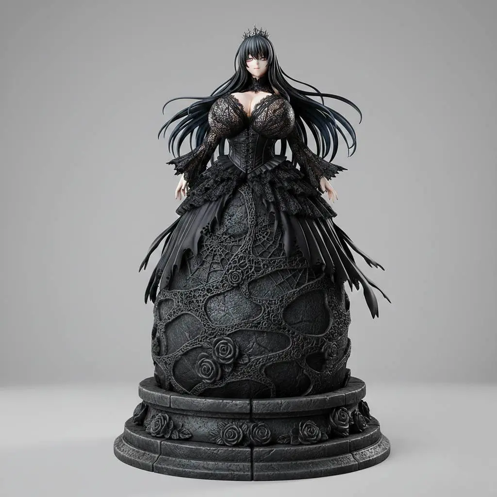 Eternal Gothic Empress – Regal Glamour Pose Ecchi Figurine