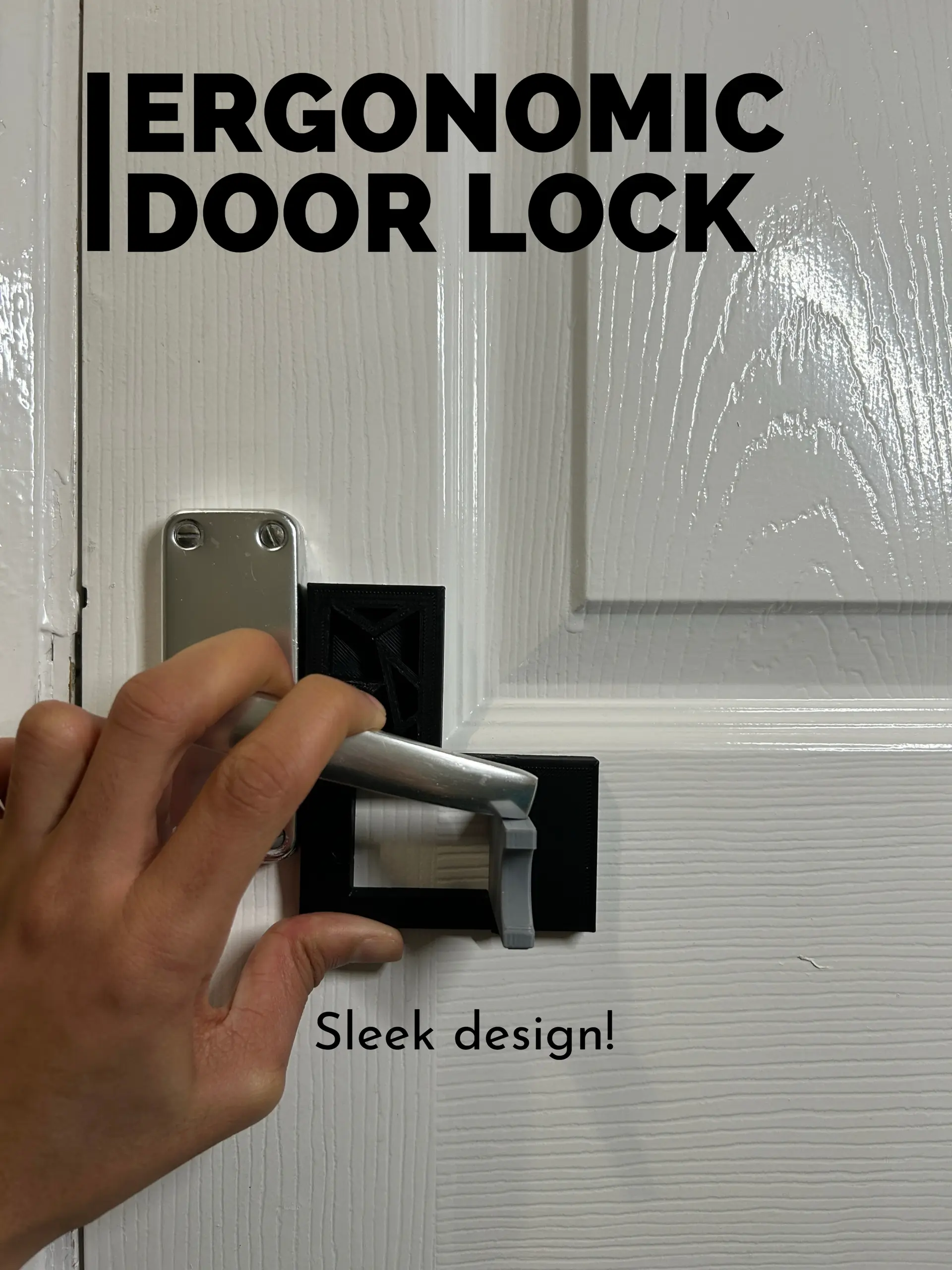 Ergonomic Door Lock Add-On | Secure & Easy to Use