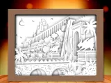 Hanging Gardens Of Babylon shadow box-1