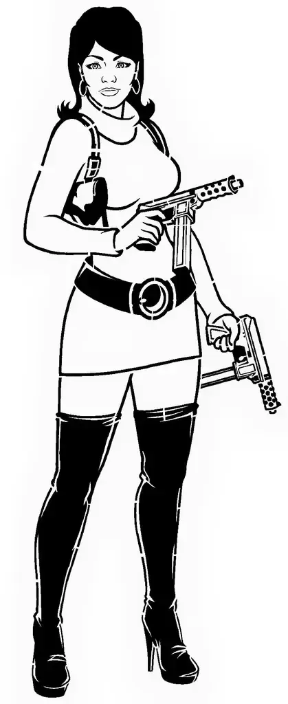 Lana Kane stencil
