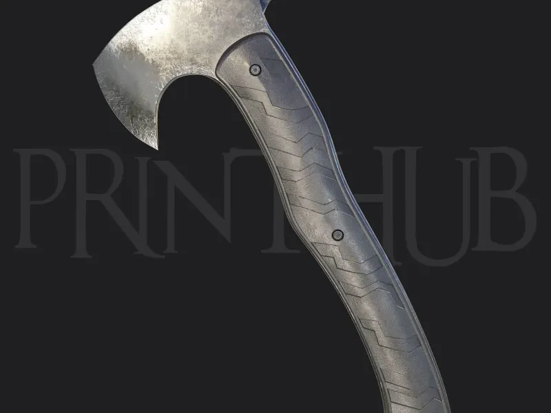 RE9 Requiem Mortal Edge Hatchet STL – Cosplay Axe Prop