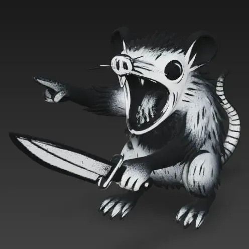 Weasel kinife meme model 3d fun
