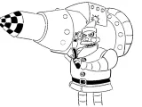Robot Santa stencil 2-0