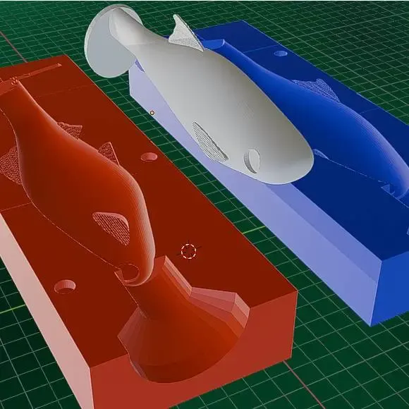 roach soft plastic lure mold