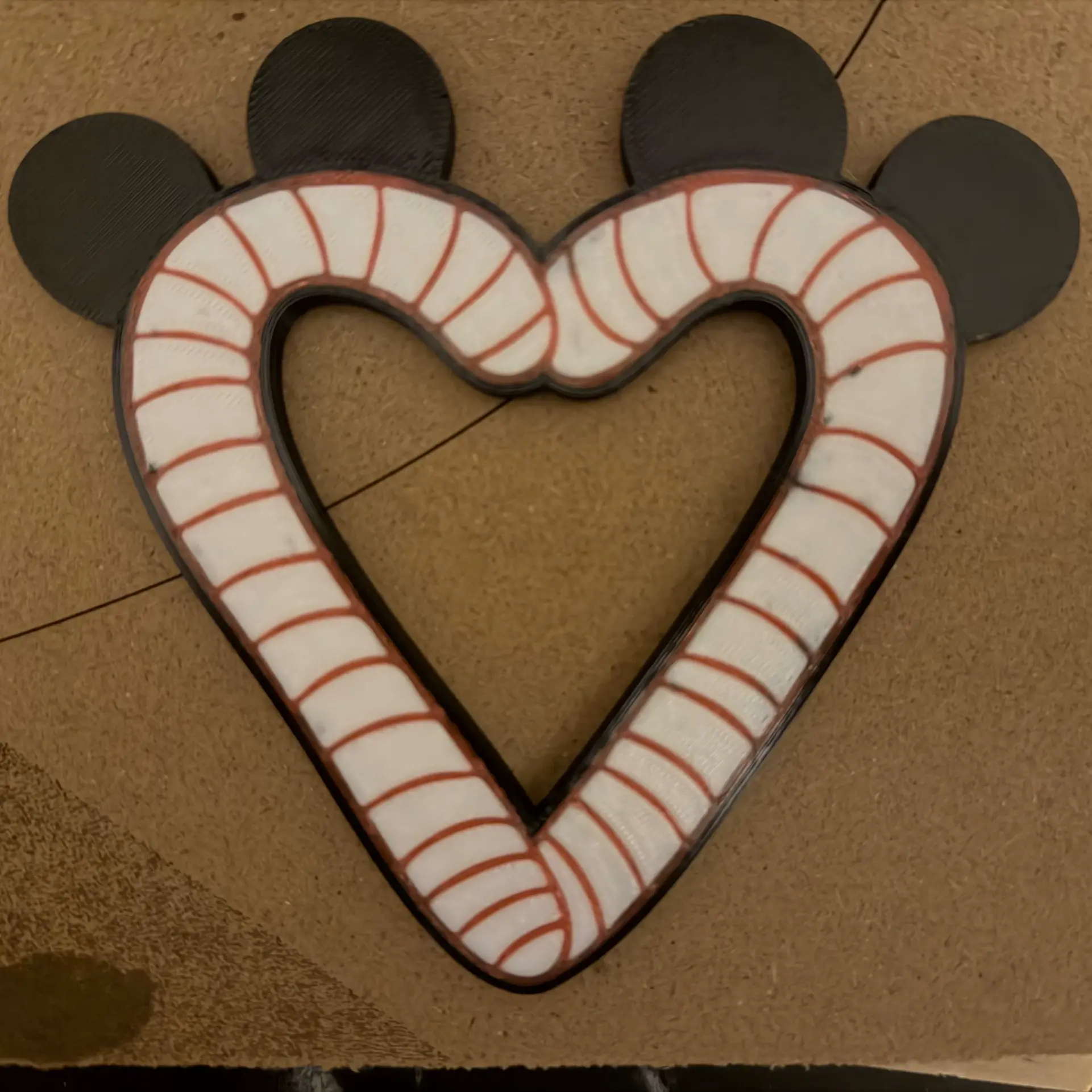 3D Printer Files | 3MF File | Mickey Mouse Candy Cane Heart | Creality ...