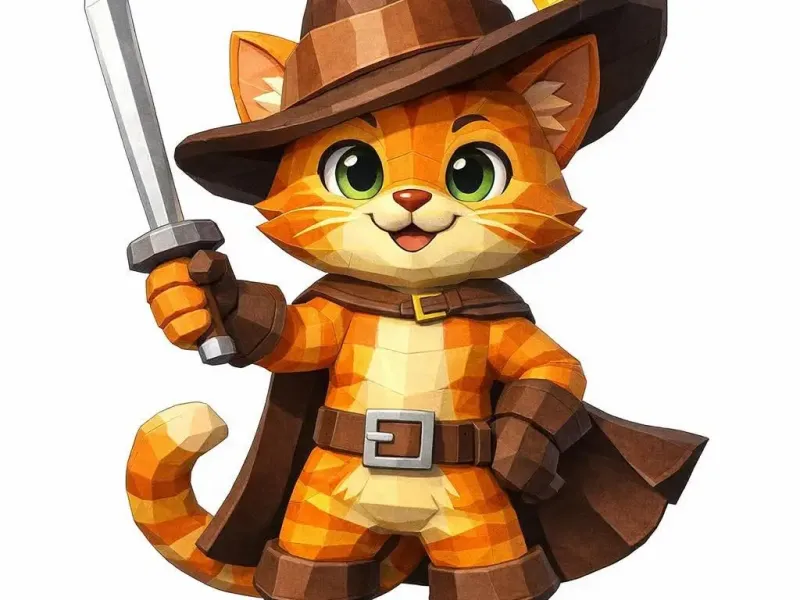 Gato con Botas papelcraft 