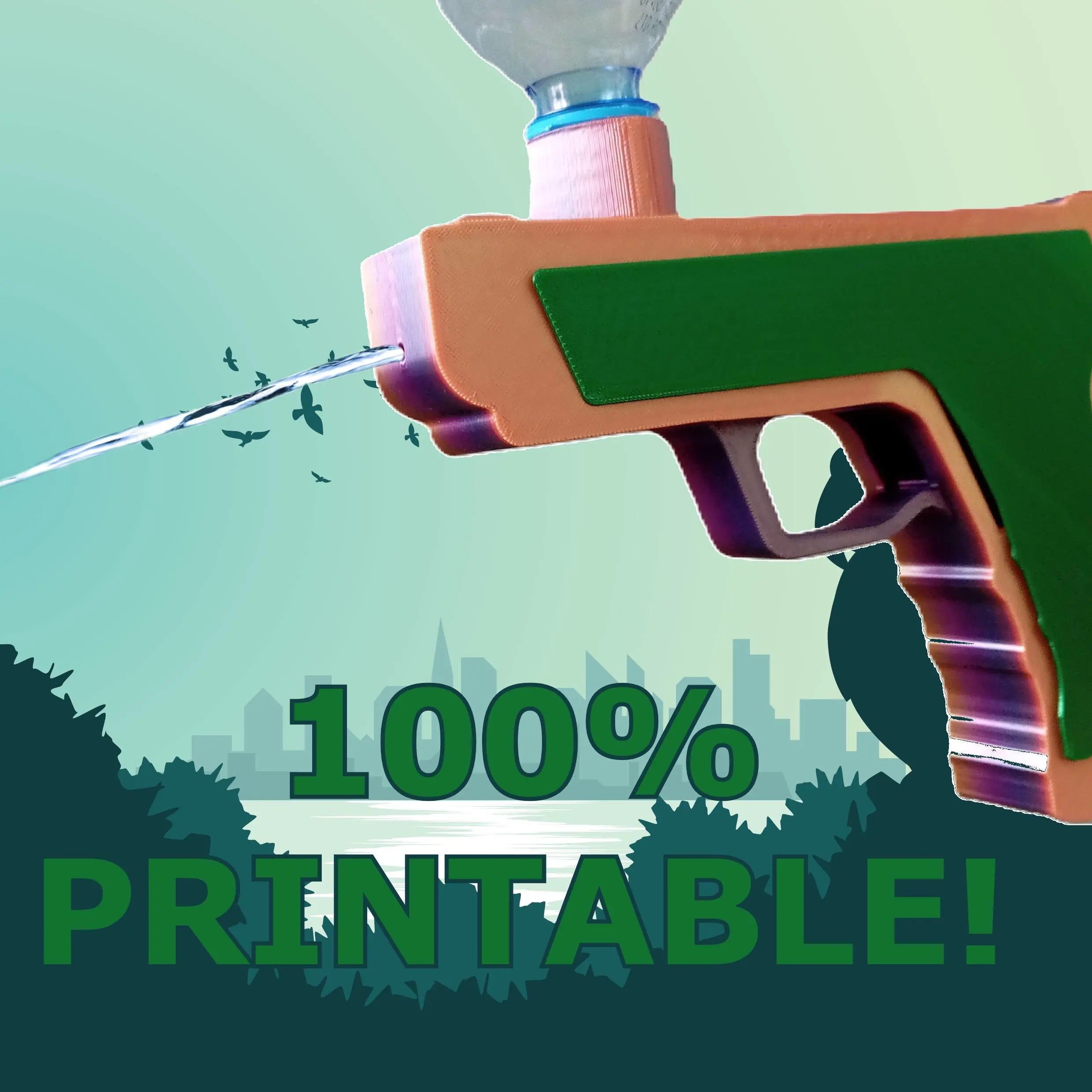 100% PRINTABLE WATER GUN - beta version