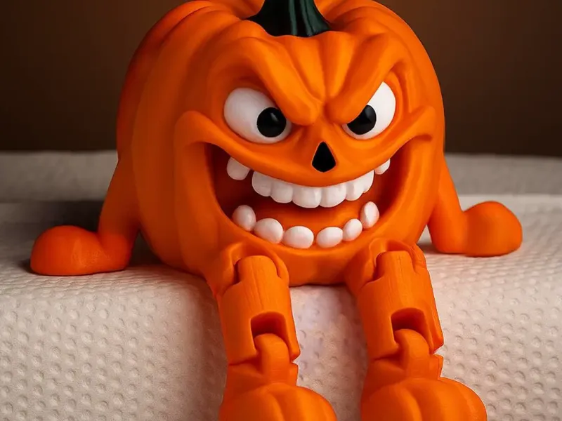 Articulated Pumpkin - Flexi Halloween Cute Friend