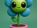 Flor con carita-0