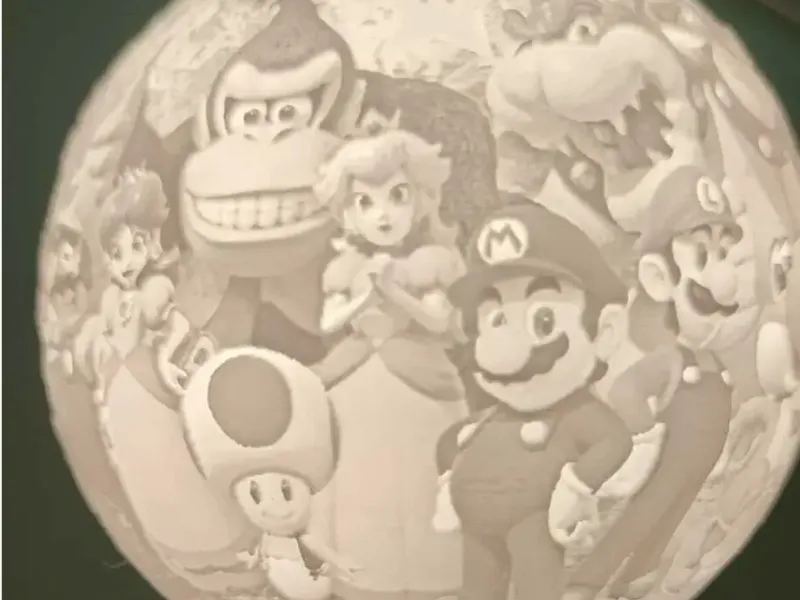 Litofania de Super Mario Bros