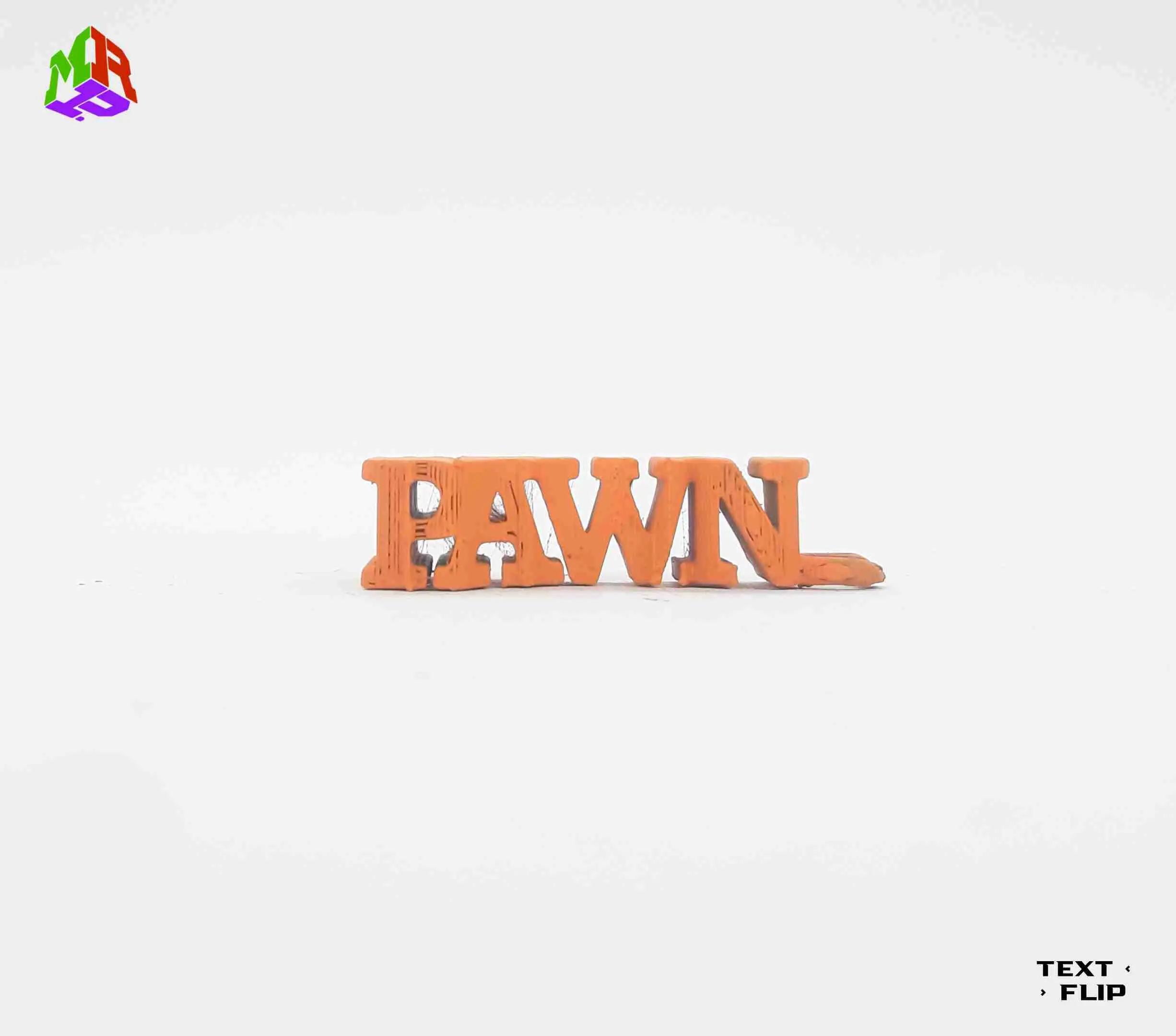 Text Flip - Pawn keychain