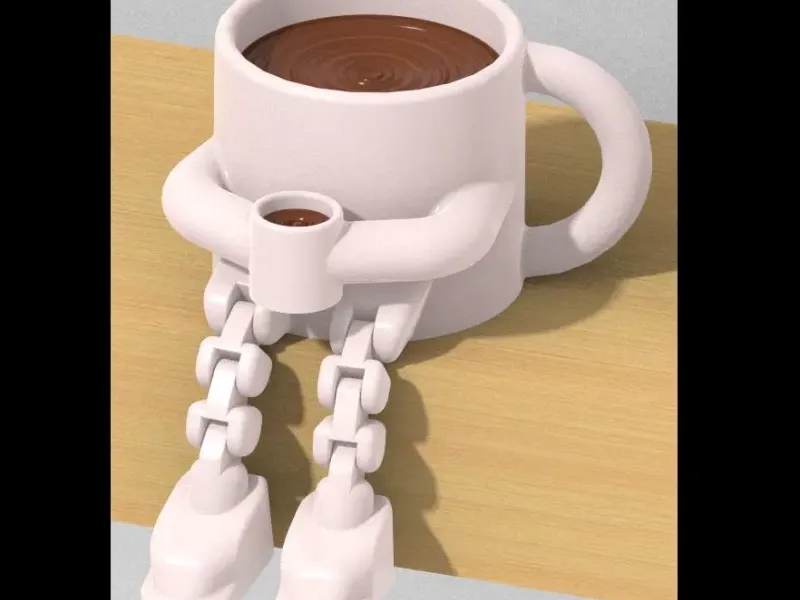 ☕ Coffee Cup Man – Funny Sitting Mug 3D Print STL