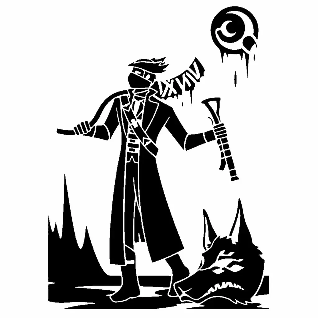 Free Characters & Creatures STL Download - Bloodborne stencil 2by SMT_M 🦊