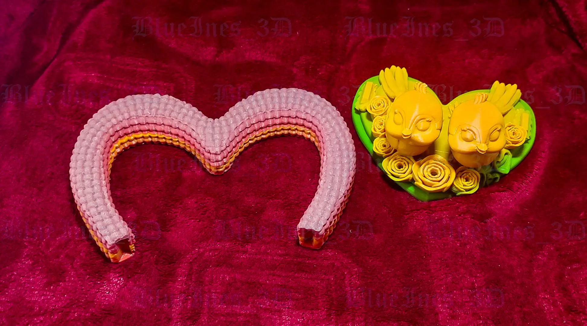 VALENTINE'S DAY HEART BIRDS WITH ROSES