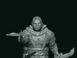 Elf warrior with a dagger and a crossbow-1