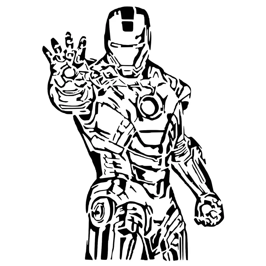 Iron Man Schablone 5