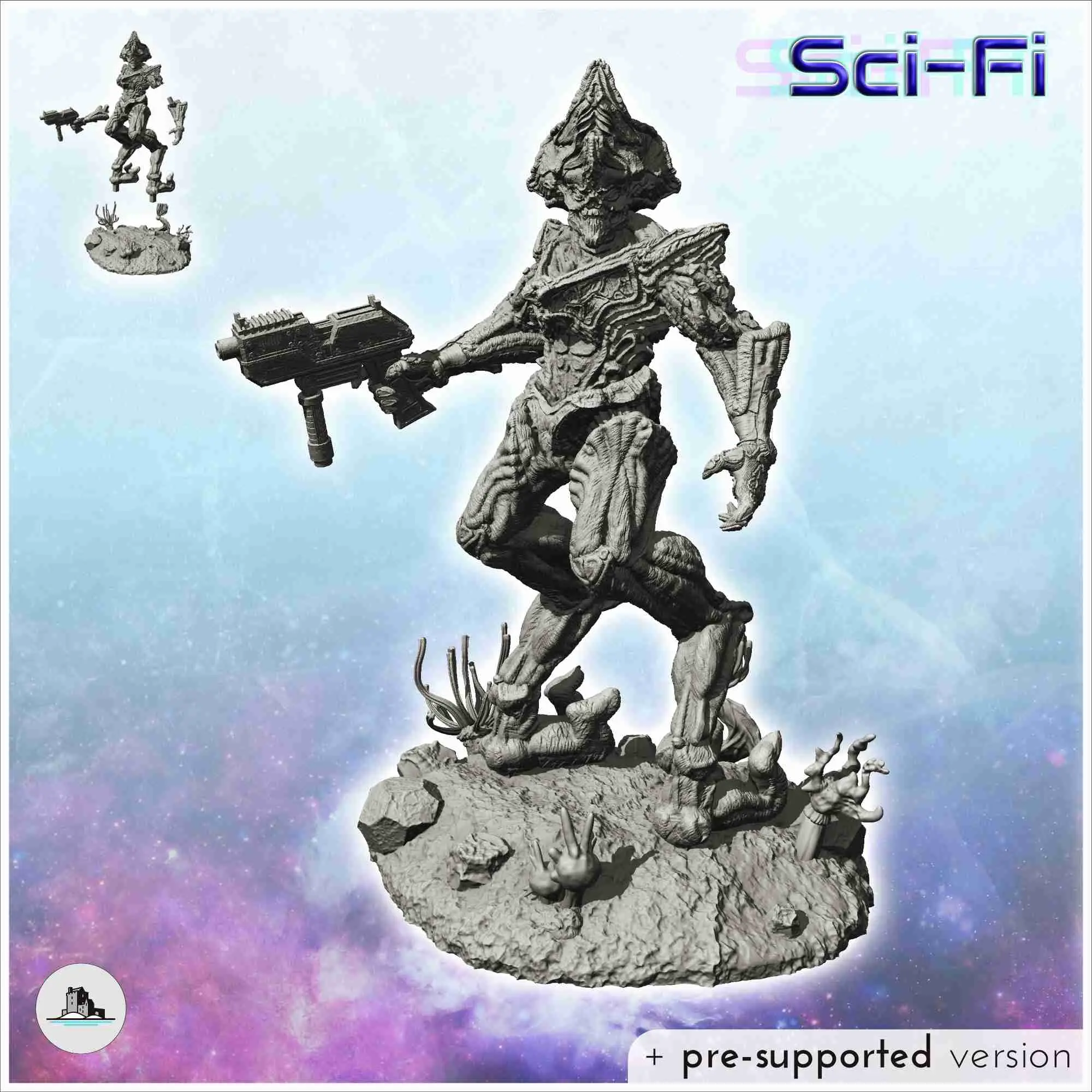 Sci-Fi alien figures pack No. 2 - science fiction miniatures