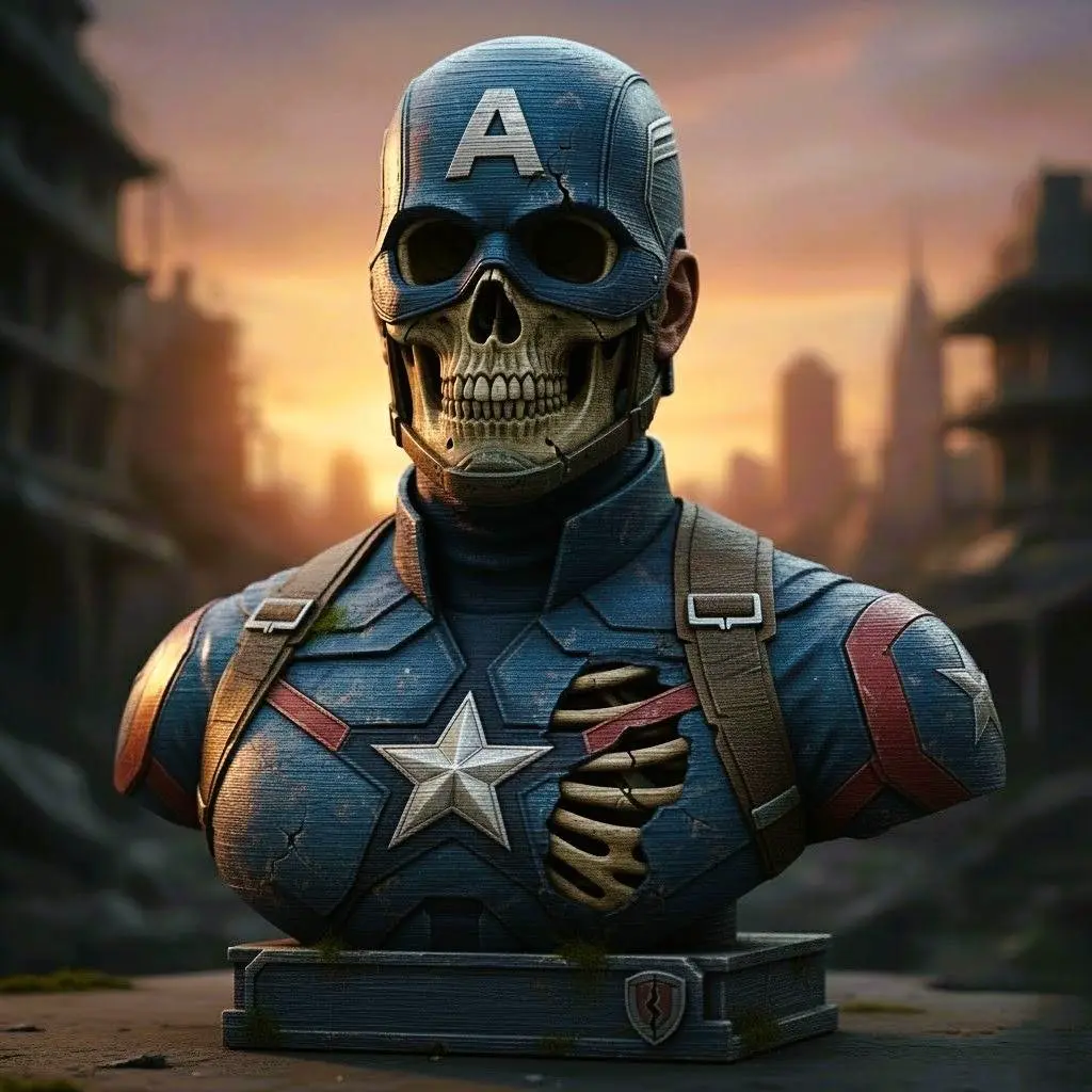 Capitan America (Marvel) - Bust Skull Collection