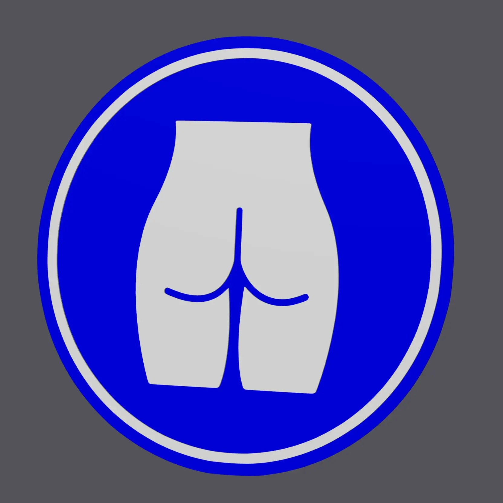 Female Hips/Butt - Traffic Sign Allowed - Wall art v2