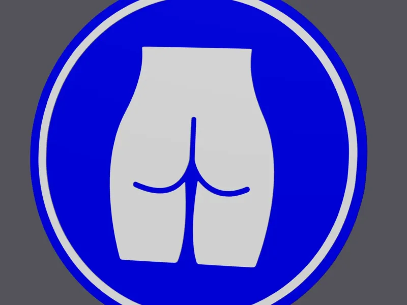Female Hips/Butt - Traffic Sign Allowed - Wall art v2