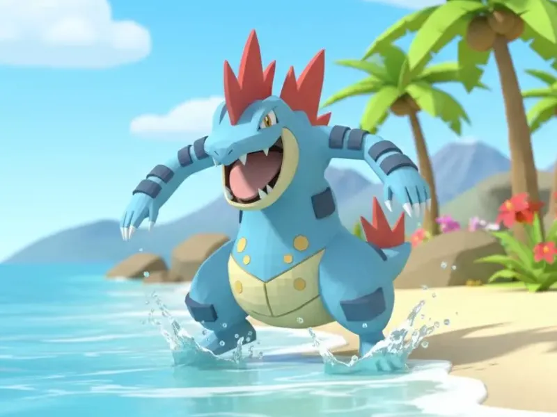 #0160 Feraligatr – Low Poly Pokémon