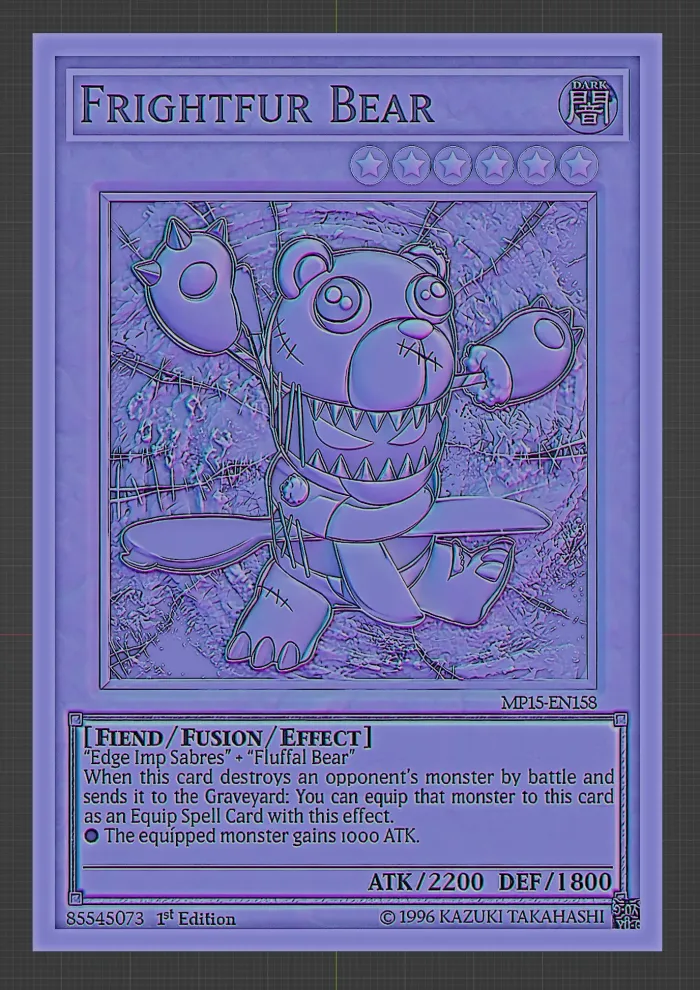 yugioh bear cards Other STL Download - FRIGHTFUR up in your Extra Deck Armored White Bear Card Profile
