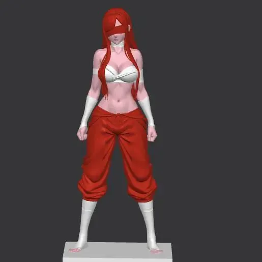 Erza Scarlet Fairy Tail Multicolor + Diseño y base separados