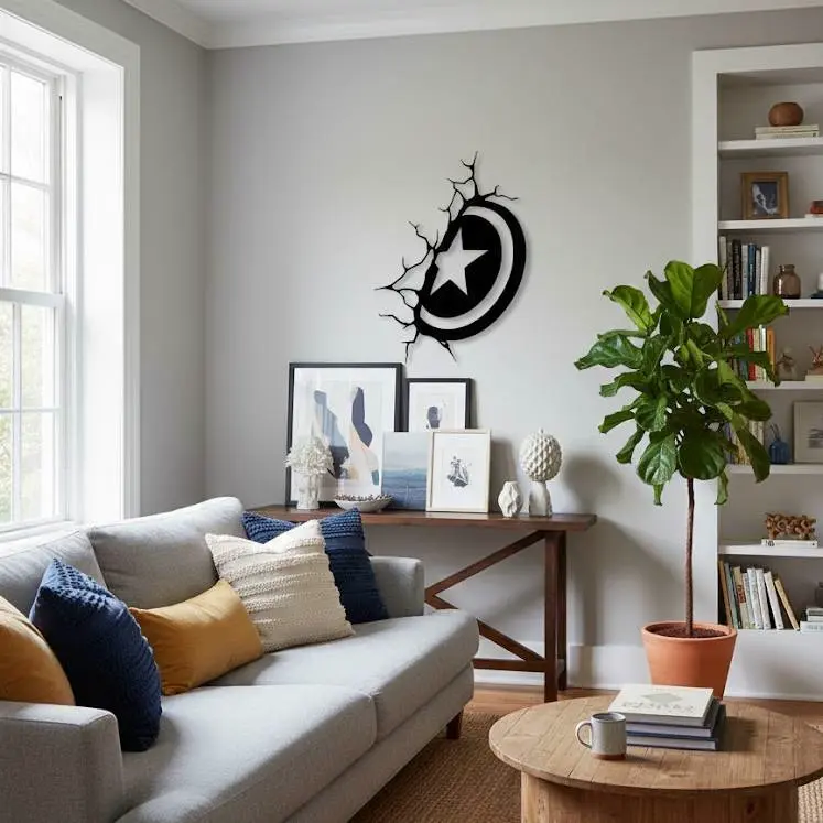 Captain America Shield Wall Art (Minimalist & Quick Print)