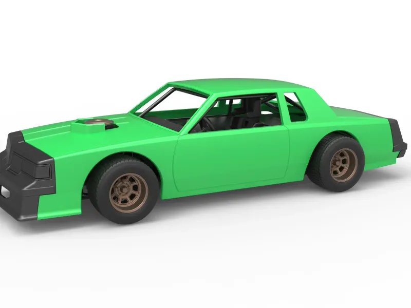 Vintage dirt late model race car Scale 1:25