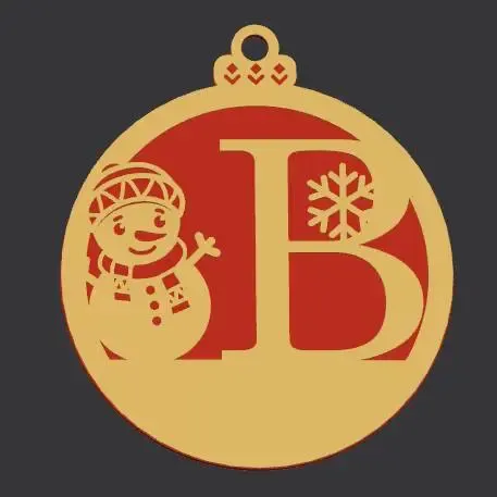 Christmas Tree Ornamnet, Letter B