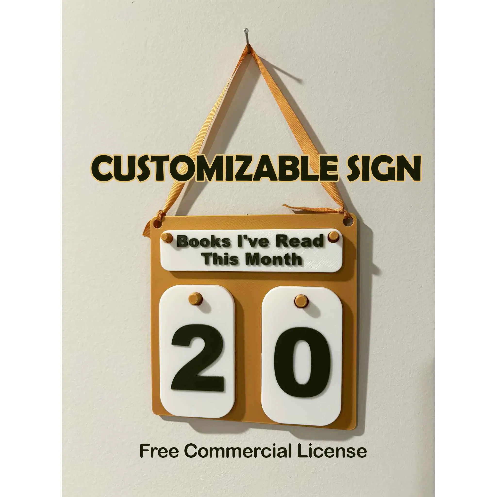 3D Printer Files | 3MF File | Customizable event hanging sign (Free to sell)