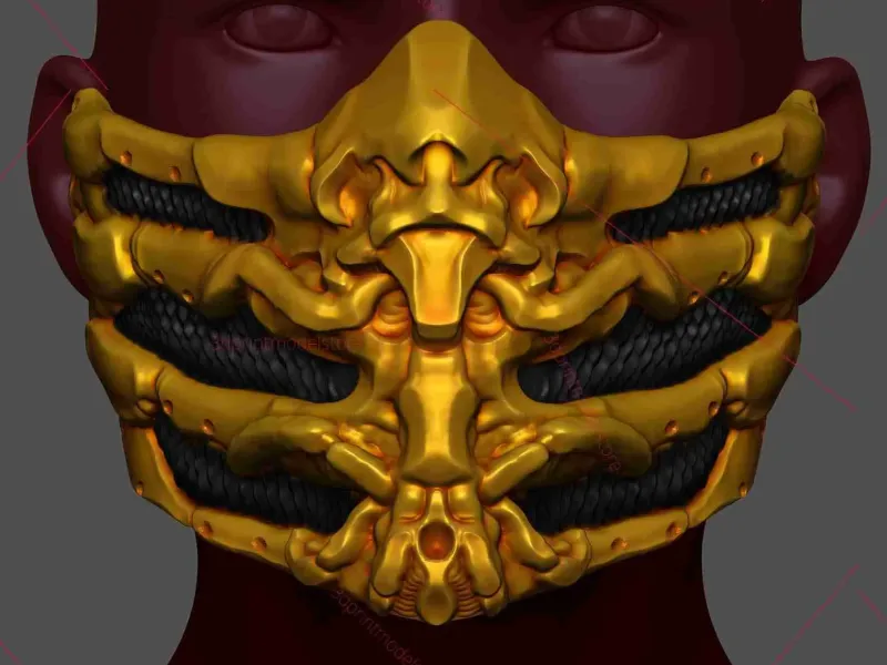 Scorpion Masca Mortal Kombat Cosplay Halloween Costume