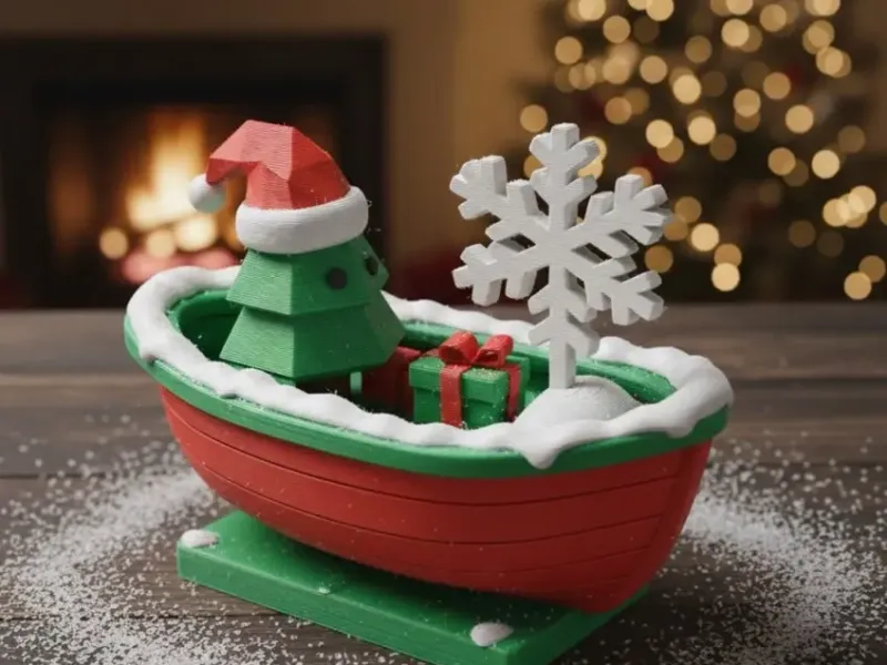 Barco de Natal – Espírito Festivo Flutuante