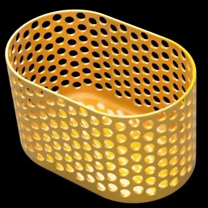 Oval desk container with round holes