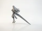 Croc Tail Lady Figurine Female Character 3D Printable-2