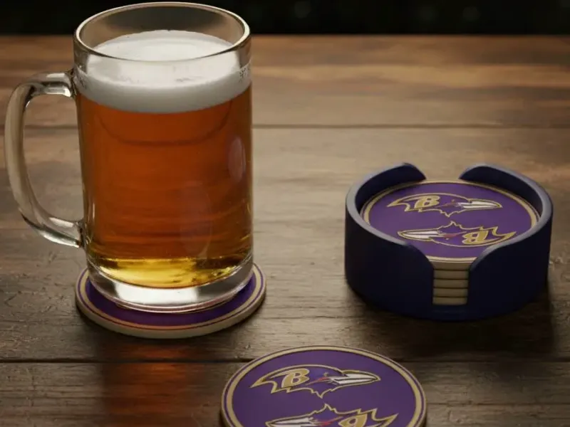 RAVENS COASTERS AND HOLDER