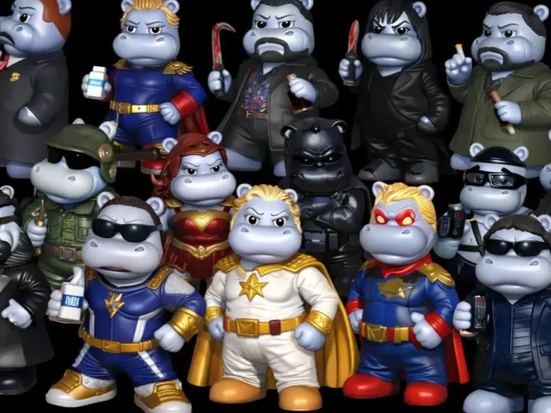 Collection Hippos in the style The Boys