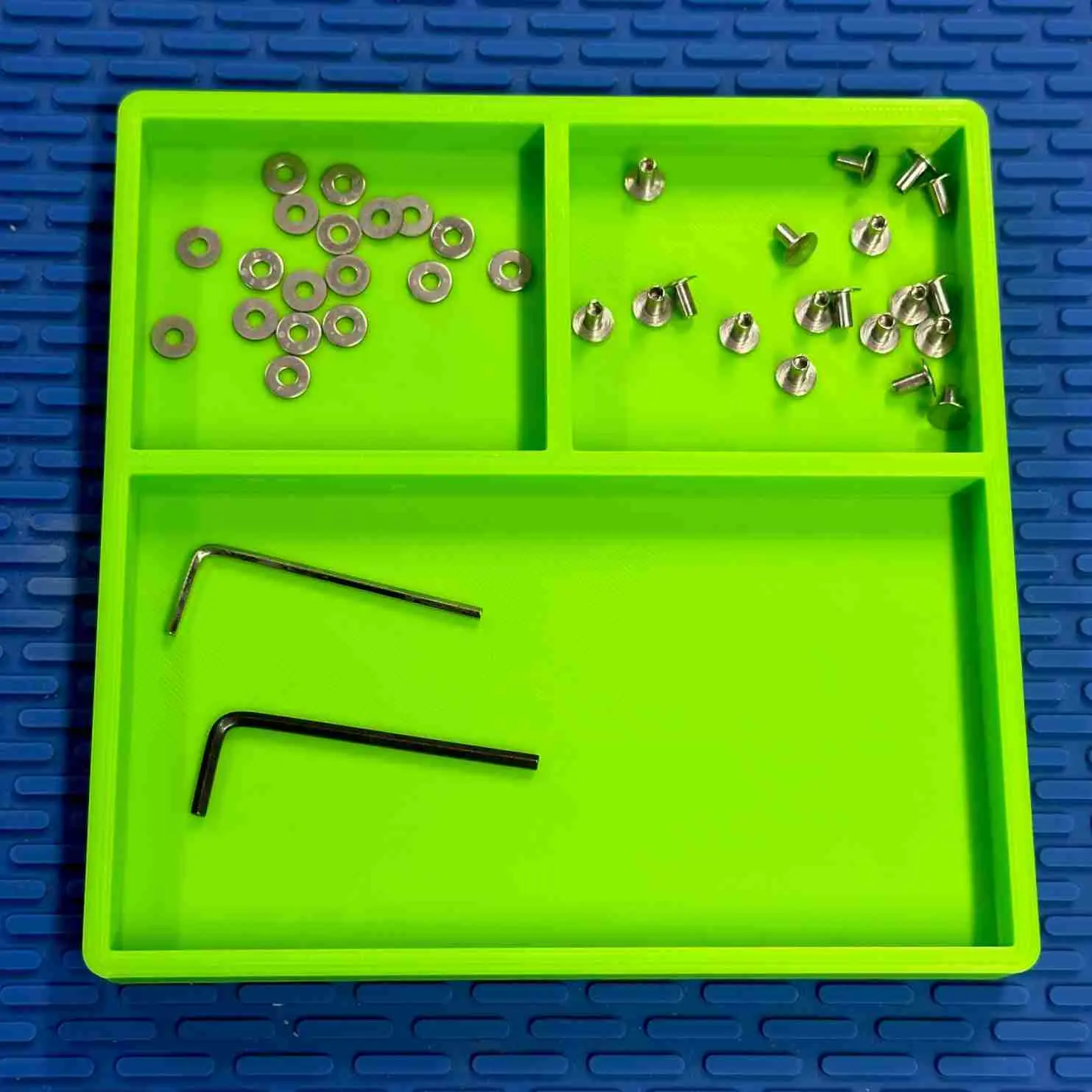 3 Section Small Parts and Hardware Tray