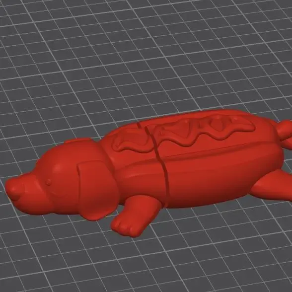 Articulated 3D Printed Support Hotdog