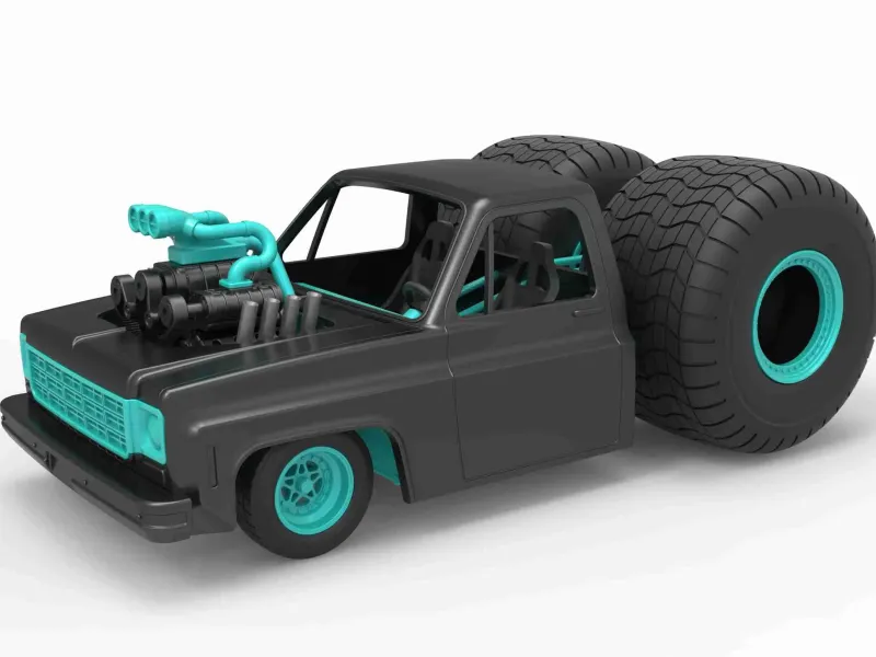 Diecast Concept dragster truck Scale 1:25