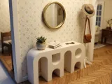 Miniature Dollhouse Entryway Table - Mini Furniture-7
