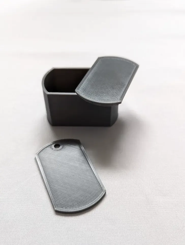 Blank Dog Tag Box with Lids