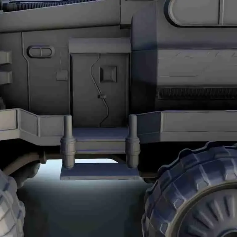 All-terrain SF vehicle on wheels 13 - sci-fi science fiction