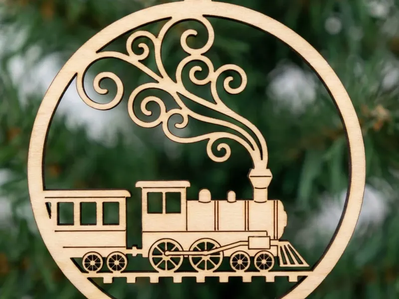 christmas train ornament