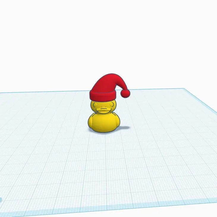 Mini duck with a Santa hat