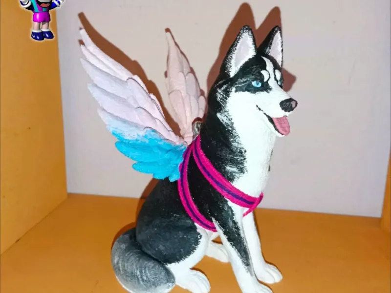 Ángel Perro Lobo Siberiano